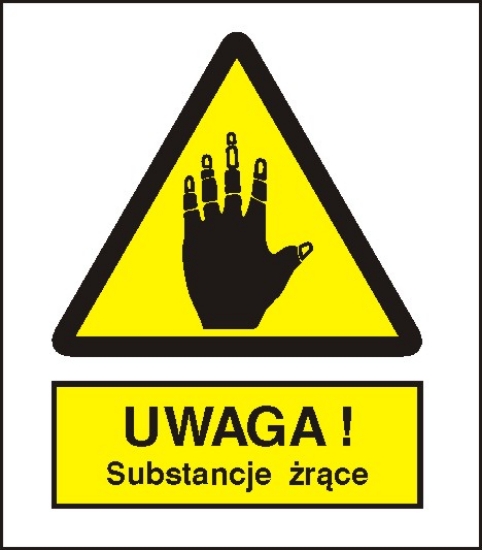 Ostrzeżenie przed substancjami żrącymi